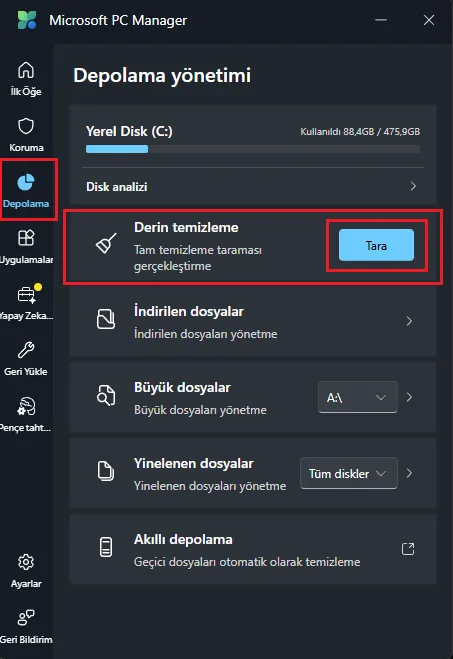Depolama